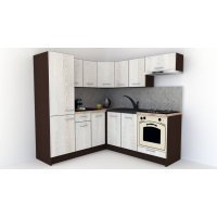 Bucatarie de Colt GENA NEW 9 ST. 190-200, Cu Corp de Cuptor, Wenge / Decor K010